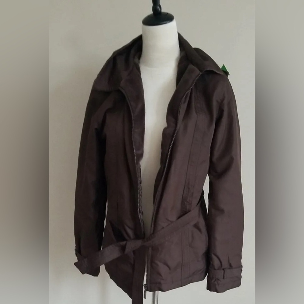 Black Weather Tamer Belted Rain Coat